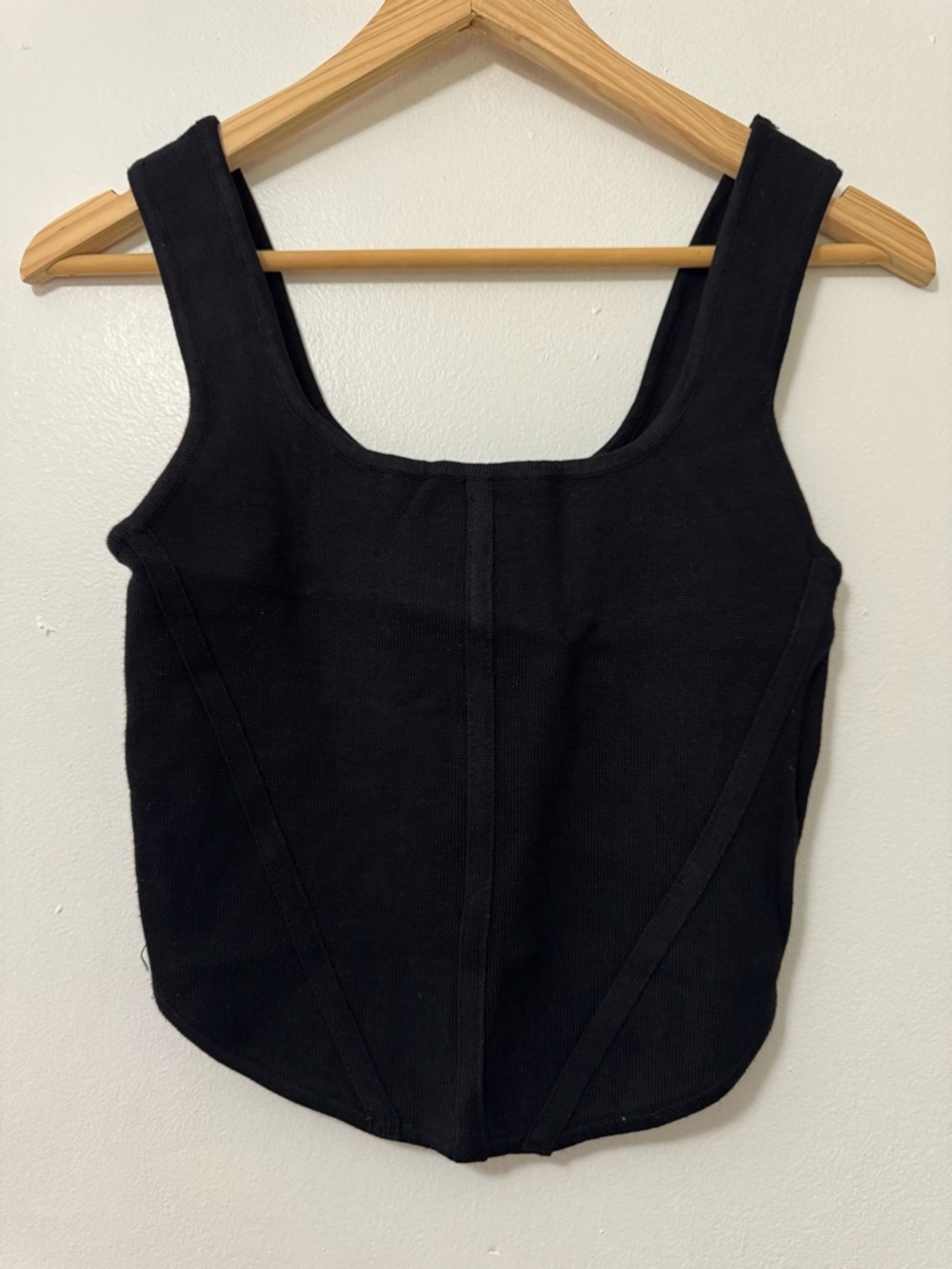 House of Harlow 1960 Black Square-Neck Tank